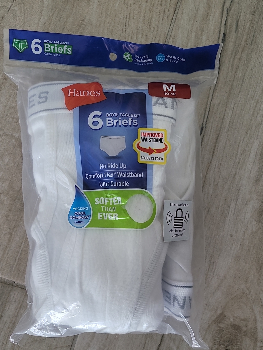 Hanes White Boys' Tagless Briefs - 6 Pack